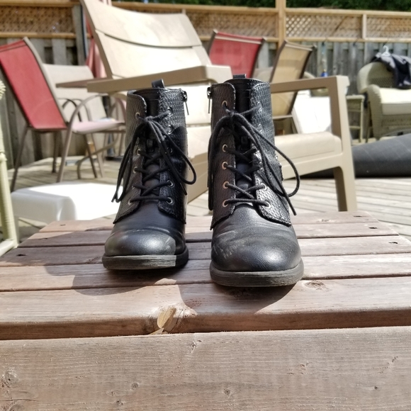 Black Combat Ankle Boots - Picture 5 of 6